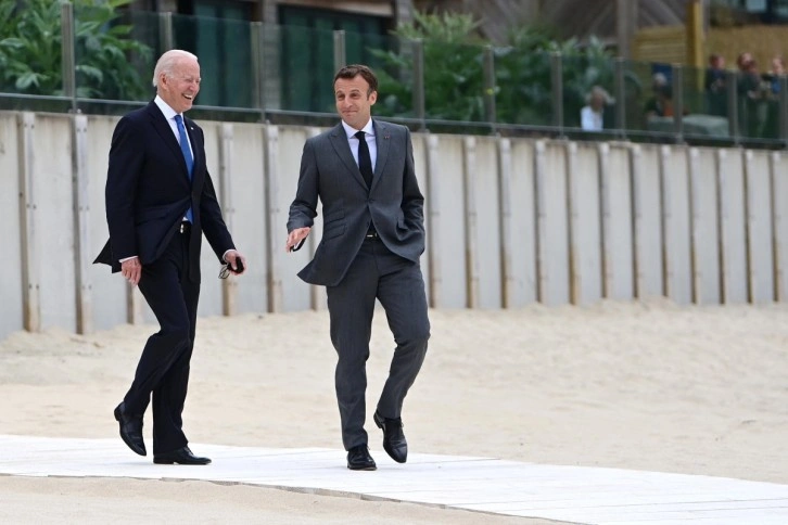 ABD Başkanı Biden, Fransa Cumhurbaşkanı Macron ile görüştü