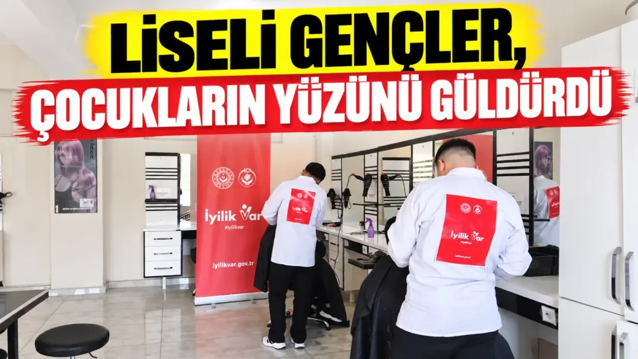 Liseli gençler, çocukların yüzünü güldürdü
