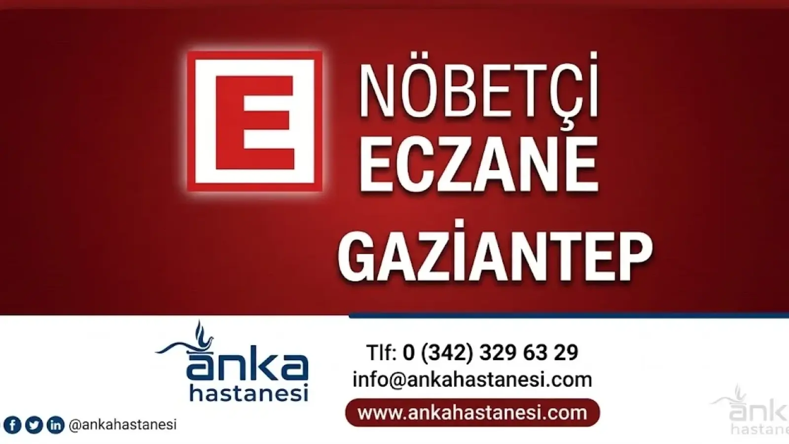 Gaziantep’te 19 Ekim 2026 Pazartesi günü nöbetçi eczaneler