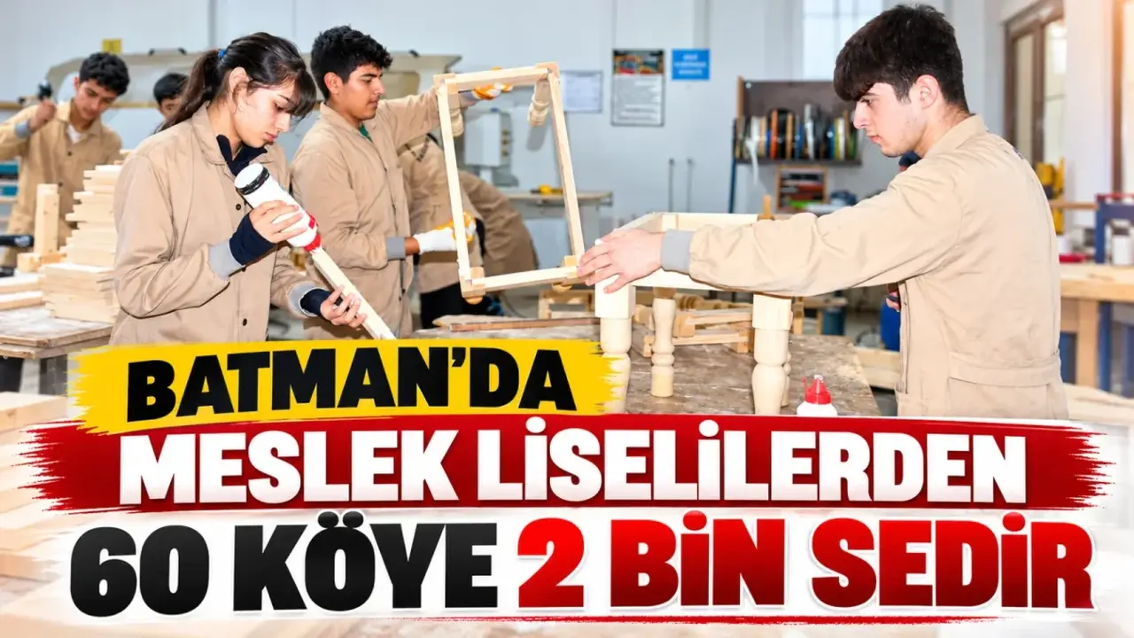 Batman’da meslek liselilerden 60 köye 2 bin sedir