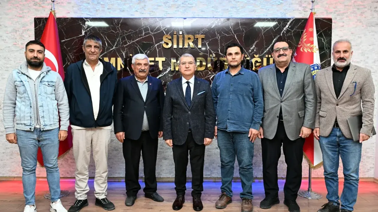 SİİRT’TE GAZETECİLERDEN EMNİYET MÜDÜRÜ ÖZDEMİR’E ZİYARET