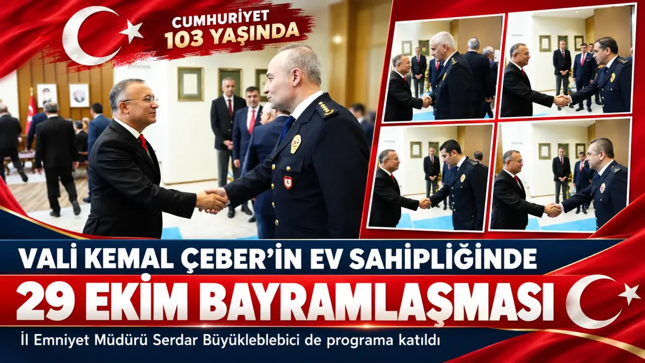 Vali Kemal Çeber’in Ev Sahipliğinde 29 Ekim Bayramlaşma Programı