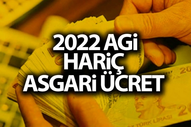 AGİ'Lİ ve AGİ'SİZ asgari ücret ne kadar? AGİ hariç 2022 asgari ücret kaç TL OLDU?