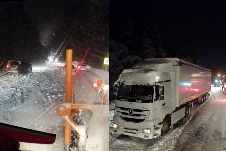 Antalya’da başlayan kar yağışı etkili oluyor