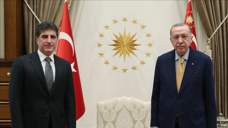 Cumhurbaşkanı Erdoğan, Irak Kürt Bölgesel Yönetimi Başkanı Barzani'yi kabul etti