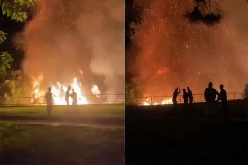 Dünyaca ünlü falezlerde bulunan parkta yangın