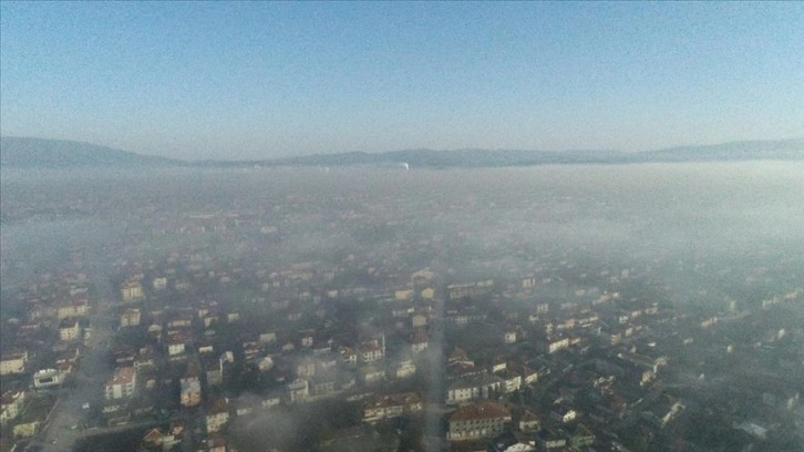 Düzce Ovası'ndaki sis drone ile görüntülendi