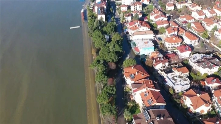 Muğla'da taşan Köyceğiz Gölü ve çevresi havadan görüntülendi