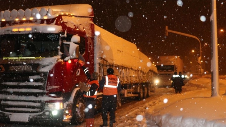 Samsun-Ankara kara yolunda ulaşım kontrollü sağlanıyor