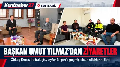 Şehitkamil Belediye Başkanı Umut Yılmaz’dan Ökkeş Eruslu ve Polis Memuru Ayfer Bilgen’e Ziyaret