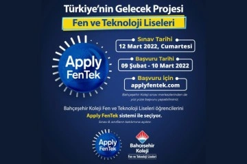 Bahçeşehir Koleji Fen ve Teknoloji Liseleri için başvurular başladı