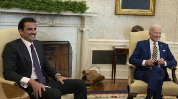 Biden ve Katar Emiri Al Sani Beyaz Saray'da görüştü