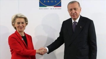 Cumhurbaşkanı Erdoğan, AB Komisyonu Başkanı Leyen ile görüştü