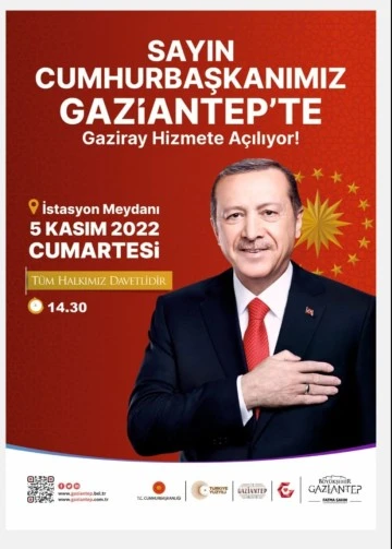 Cumhurbaşkanı Erdoğan Gaziantep’e geliyor