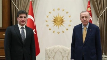 Cumhurbaşkanı Erdoğan, Irak Kürt Bölgesel Yönetimi Başkanı Barzani'yi kabul etti