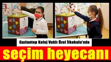 Gaziantep Kolej Vakfı Özel İlkokulu’nda seçim heyecanı sürüyor