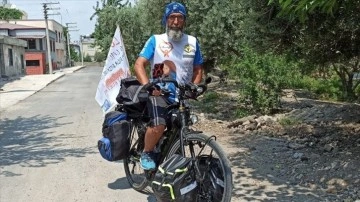 Hasta çocuklar için 'emanet' bisikletle Adana'dan Türkiye turuna çıktı