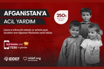 İDDEF'ten Afganistan’a yardım kampanyası