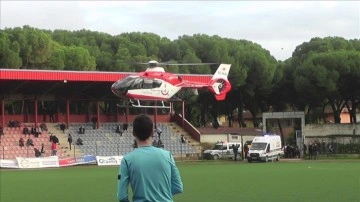 İzmir'deki amatör futbol ligi maçına 'hava ambulansı' arası