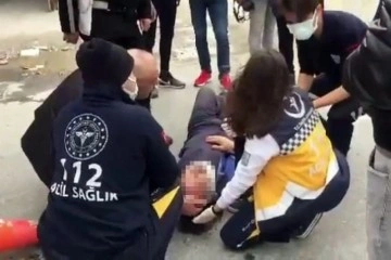 Lodosun uçurduğu saç levha inşaat bekçinin üzerine düştü