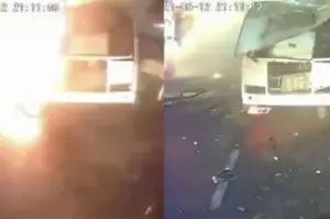 Rusya'da otobüsteki patlama anı kamerada