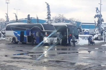 TEM otoyolunun açılmasıyla otobüsler yolculuklarına devam etti