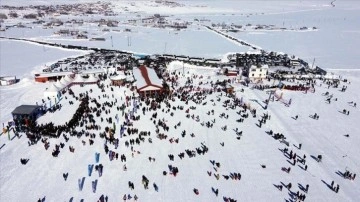 Van'da düzenlenen kayak festivali çevre illerden yoğun ilgi gördü